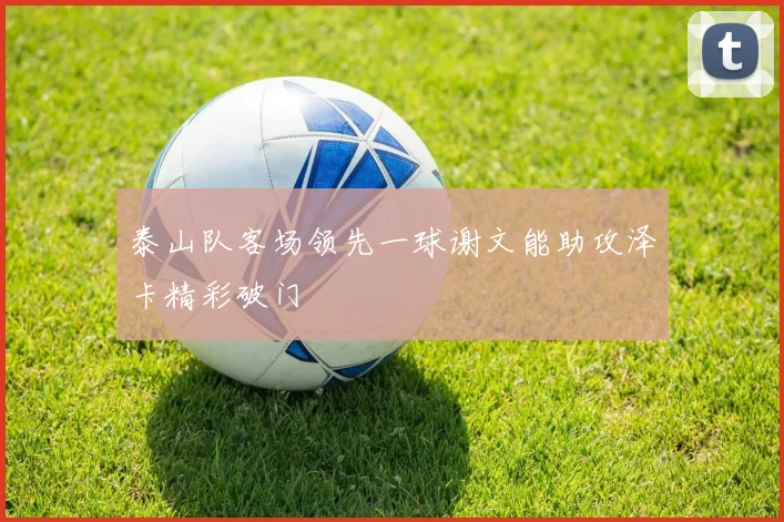 泰山队客场领先一球谢文能助攻泽卡精彩破门